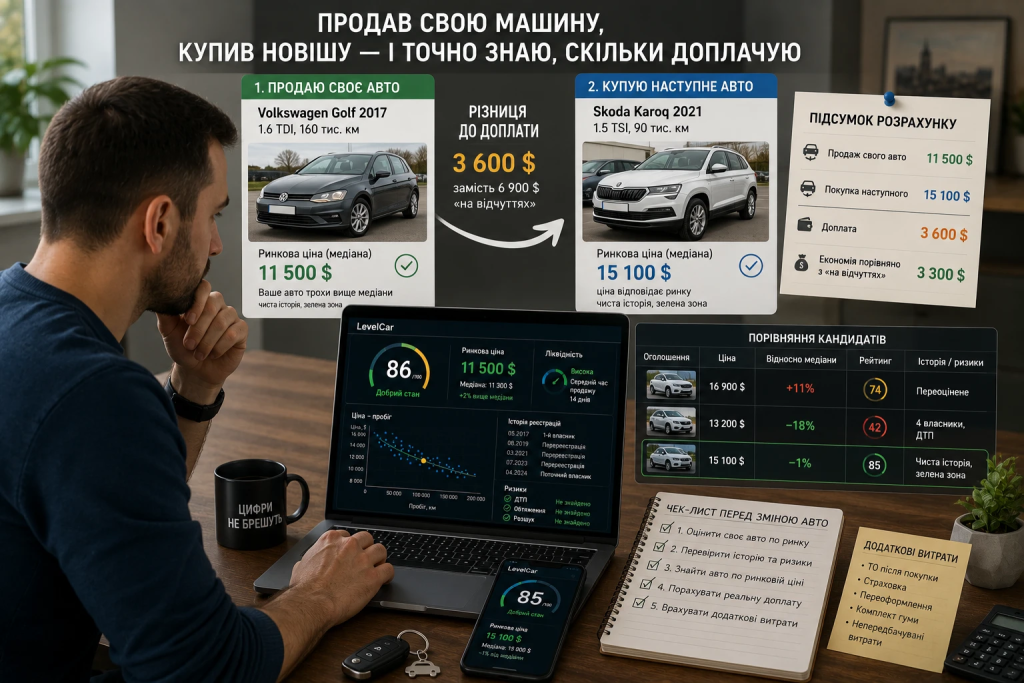 Продав свою машину, купив новішу